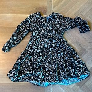 Black and gold floral girls Zara dress